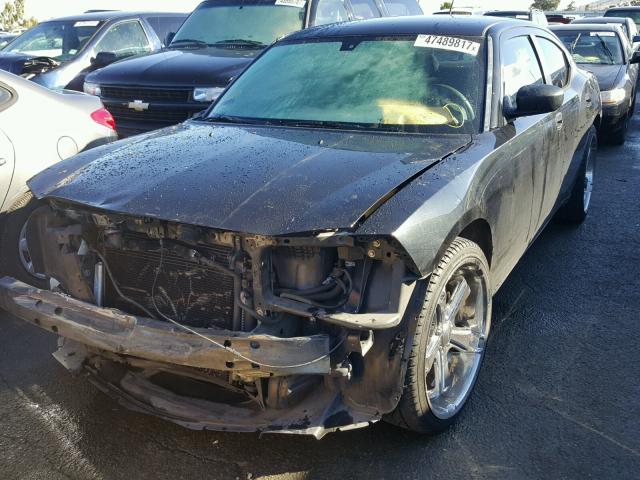 2B3KA43R98H168574 - 2008 DODGE CHARGER BLACK photo 2