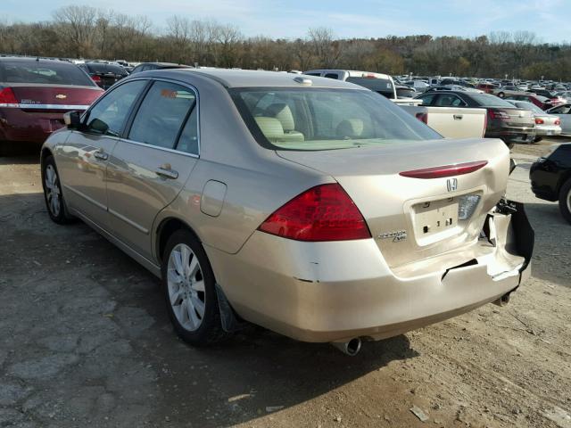 1HGCM66537A038139 - 2007 HONDA ACCORD EX GOLD photo 3