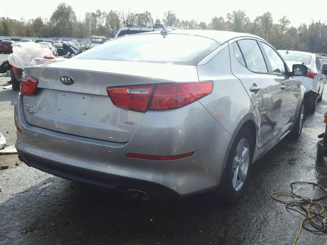 5XXGM4A70FG447179 - 2015 KIA OPTIMA LX SILVER photo 4