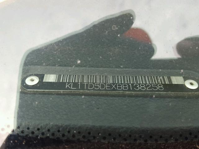 KL1TD5DEXBB138258 - 2011 CHEVROLET AVEO LS GRAY photo 10