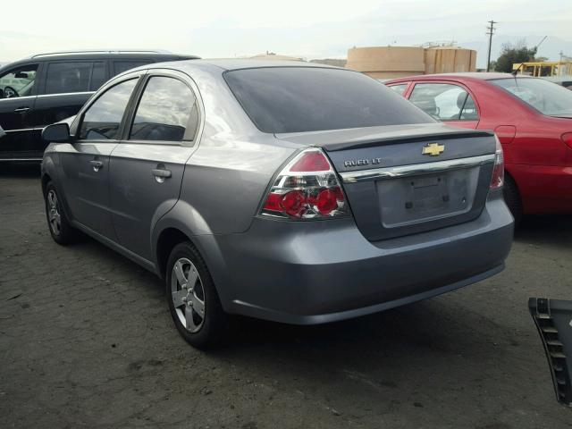 KL1TD5DEXBB138258 - 2011 CHEVROLET AVEO LS GRAY photo 3