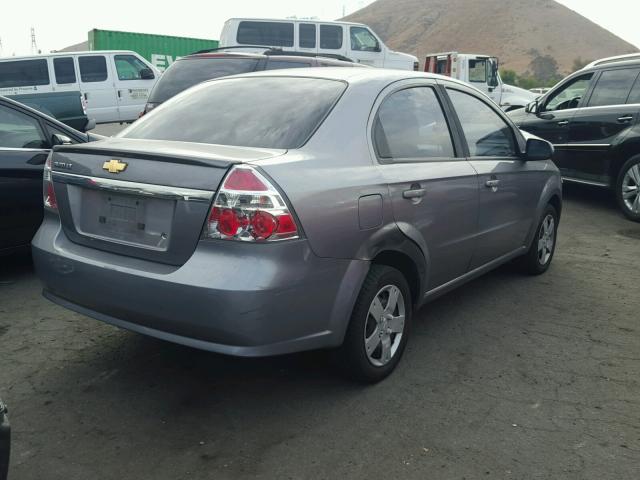 KL1TD5DEXBB138258 - 2011 CHEVROLET AVEO LS GRAY photo 4
