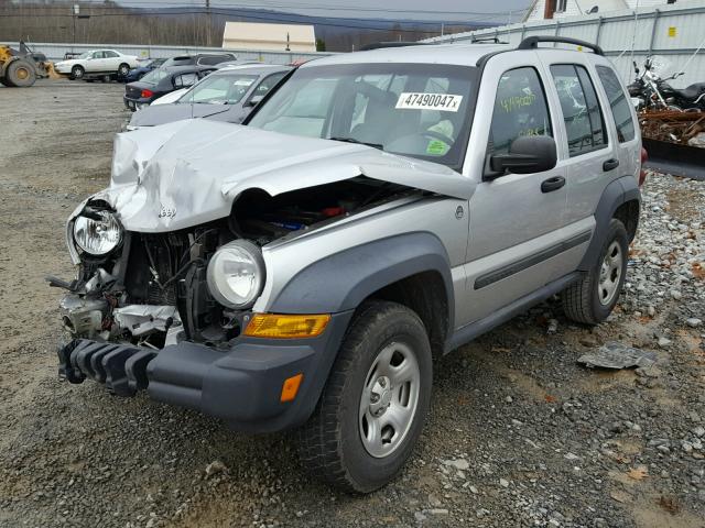 1J4GL48K27W621048 - 2007 JEEP LIBERTY SP SILVER photo 2