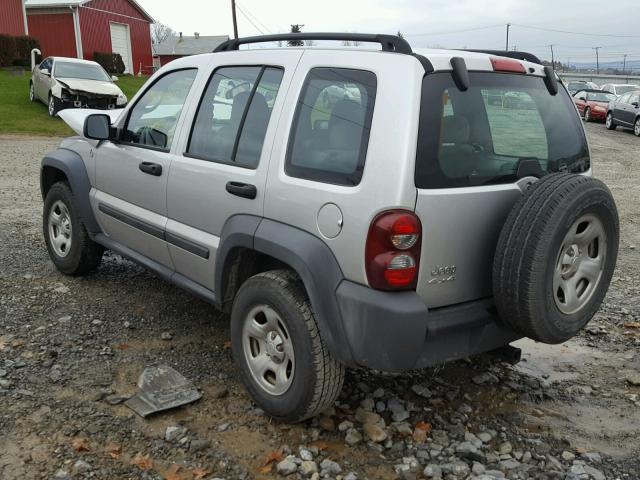 1J4GL48K27W621048 - 2007 JEEP LIBERTY SP SILVER photo 3