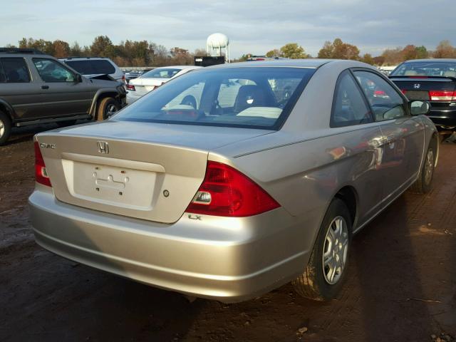 1HGEM22572L079717 - 2002 HONDA CIVIC LX BEIGE photo 4