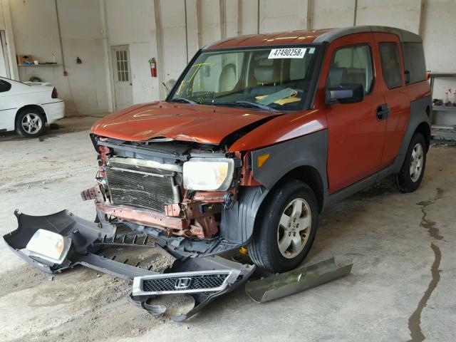 5J6YH27504L017050 - 2004 HONDA ELEMENT EX ORANGE photo 2