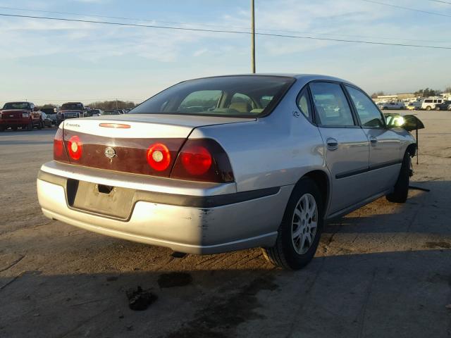 2G1WF52E549206420 - 2004 CHEVROLET IMPALA SILVER photo 4