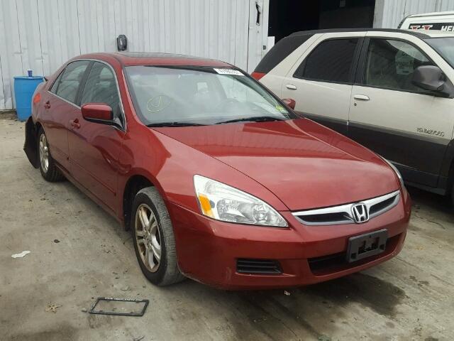 1HGCM56867A219241 - 2007 HONDA ACCORD EX BURGUNDY photo 1