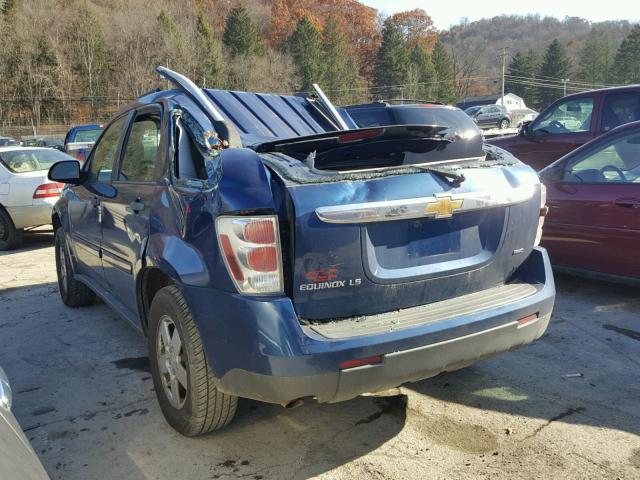 2CNDL13F986310533 - 2008 CHEVROLET EQUINOX LS BLUE photo 3