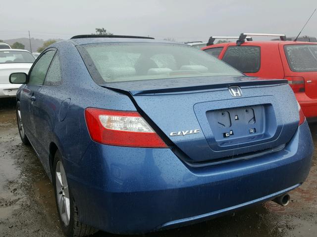 2HGFG11827H539162 - 2007 HONDA CIVIC EX BLUE photo 3