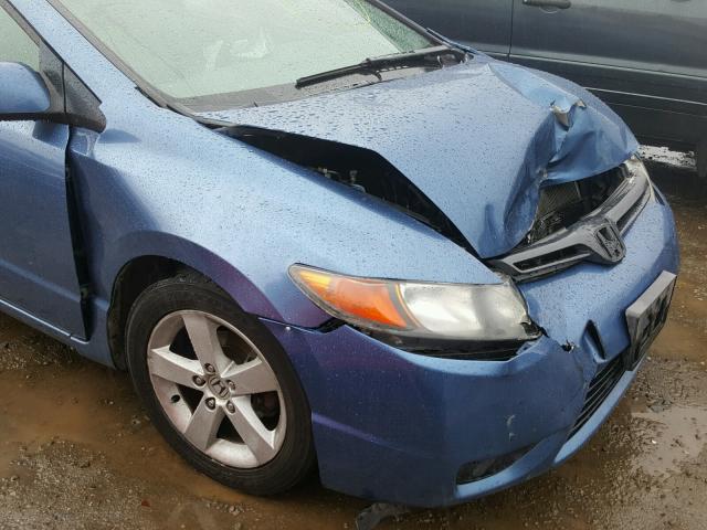 2HGFG11827H539162 - 2007 HONDA CIVIC EX BLUE photo 8