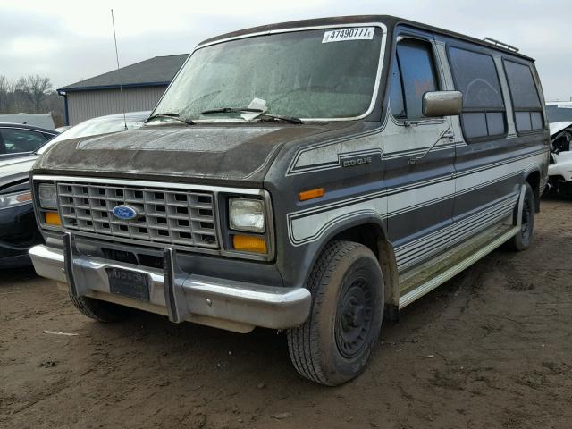 1FDDE14N5HHA17349 - 1987 FORD ECONOLINE GRAY photo 2