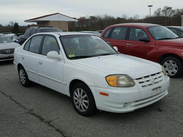 KMHCG45C73U489153 - 2003 HYUNDAI ACCENT GL WHITE photo 1