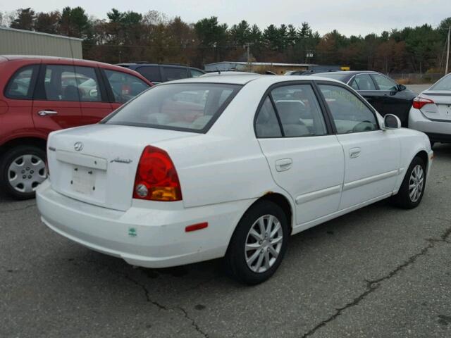 KMHCG45C73U489153 - 2003 HYUNDAI ACCENT GL WHITE photo 4