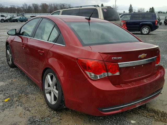 1G1PE5SB9E7387943 - 2014 CHEVROLET CRUZE LT RED photo 3