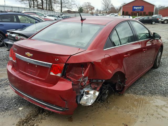 1G1PE5SB9E7387943 - 2014 CHEVROLET CRUZE LT RED photo 4