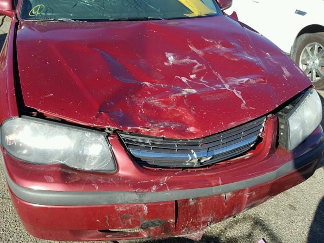 2G1WF52E459308776 - 2005 CHEVROLET IMPALA MAROON photo 9