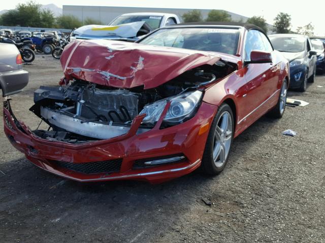 WDDKK5KF8CF147921 - 2012 MERCEDES-BENZ E 350 RED photo 2