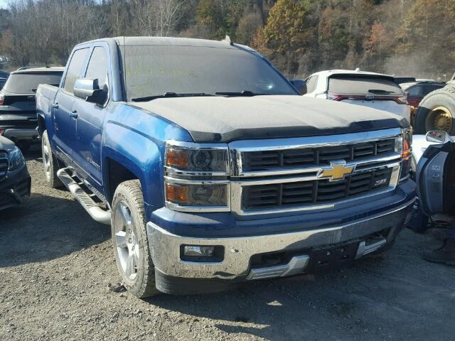 3GCUKREC7FG468086 - 2015 CHEVROLET SILVERADO BLUE photo 1