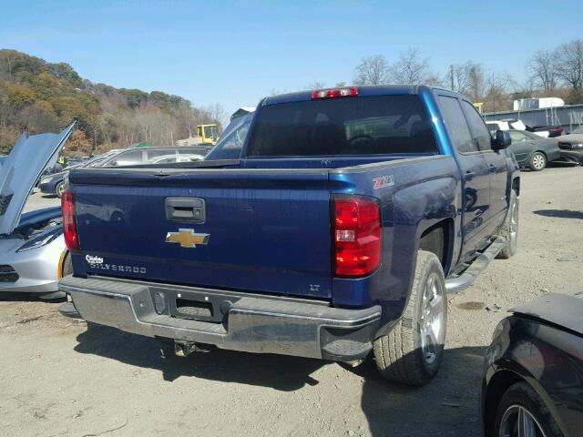 3GCUKREC7FG468086 - 2015 CHEVROLET SILVERADO BLUE photo 4