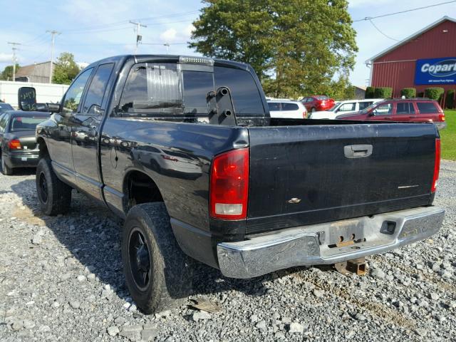 3D7KS28C96G107345 - 2006 DODGE RAM 2500 S შავი ფოტო 3