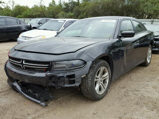 2C3CDXBGXFH862476 - 2015 DODGE CHARGER SE BLACK photo 2