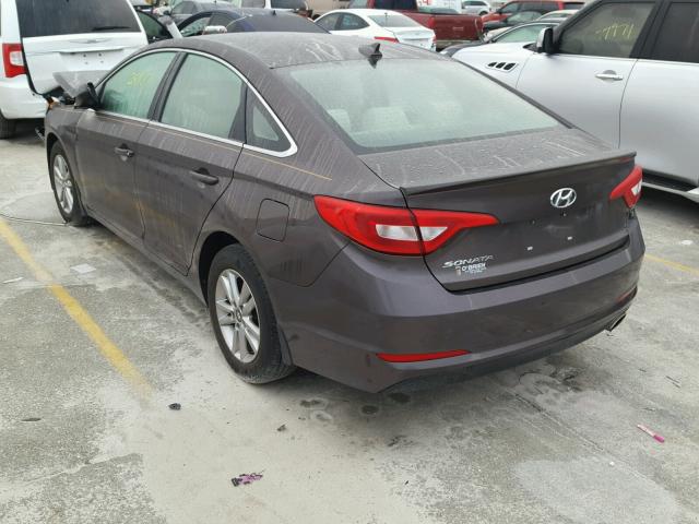 5NPE24AF5FH164835 - 2015 HYUNDAI SONATA SE BROWN photo 3