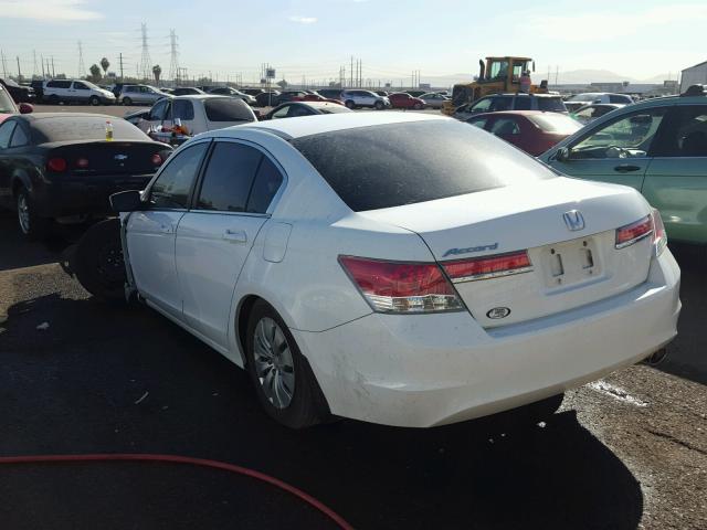 1HGCP2F38CA144031 - 2012 HONDA ACCORD LX WHITE photo 3