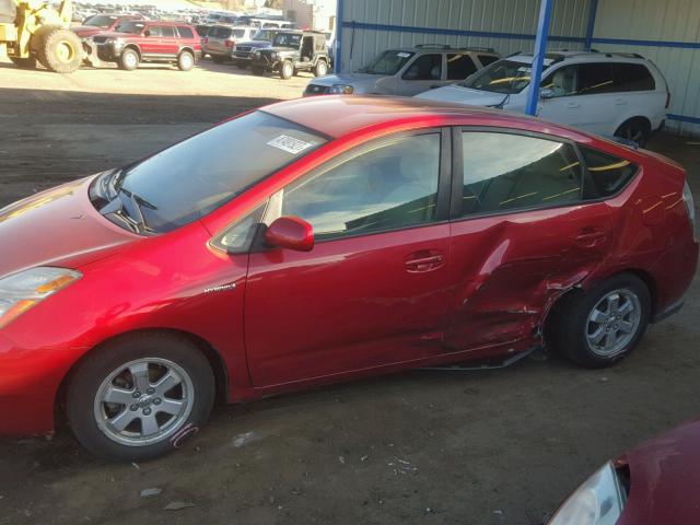 JTDKB20U687804971 - 2008 TOYOTA PRIUS RED photo 9