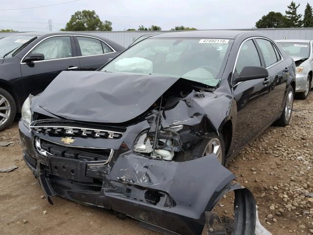 1G1ZA5E01A4102243 - 2010 CHEVROLET MALIBU LS BLACK photo 2
