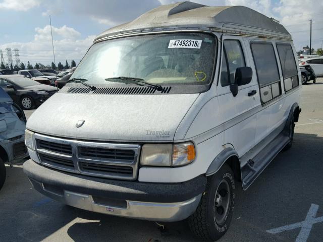 2B6HB21Y7VK522177 - 1997 DODGE RAM VAN B2 WHITE photo 2