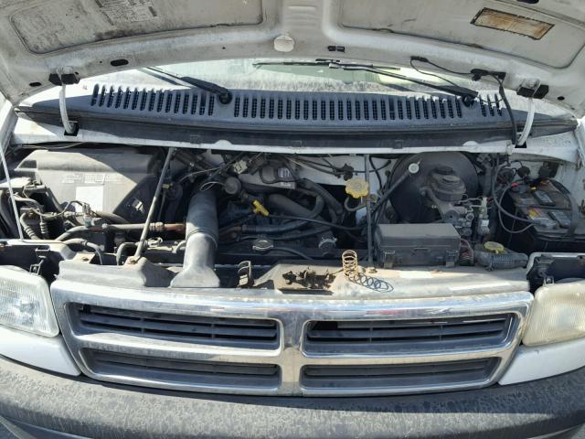 2B6HB21Y7VK522177 - 1997 DODGE RAM VAN B2 WHITE photo 7