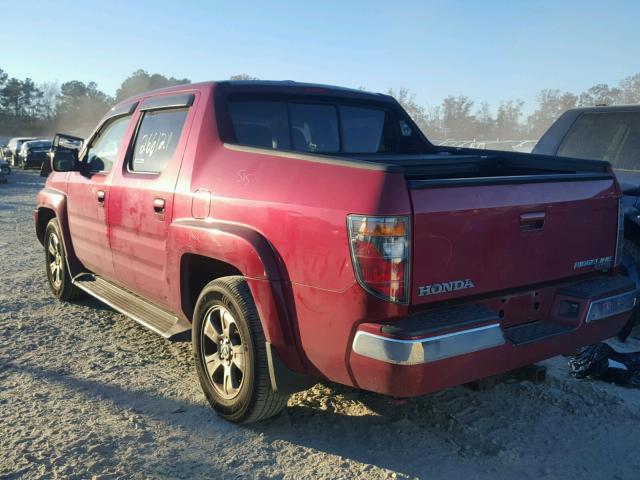 2HJYK16516H514185 - 2006 HONDA RIDGELINE RED photo 3