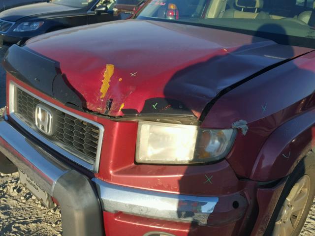 2HJYK16516H514185 - 2006 HONDA RIDGELINE RED photo 9