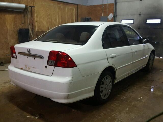 2HGES15545H554754 - 2005 HONDA CIVIC LX WHITE photo 4