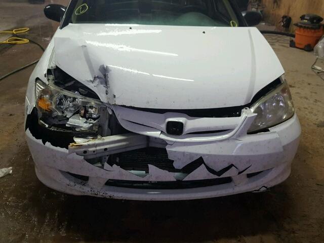 2HGES15545H554754 - 2005 HONDA CIVIC LX WHITE photo 7