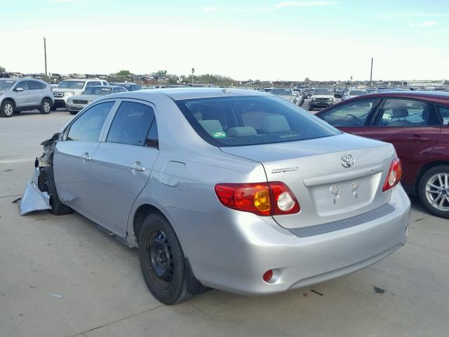 1NXBU4EE1AZ169328 - 2010 TOYOTA COROLLA BA SILVER photo 3