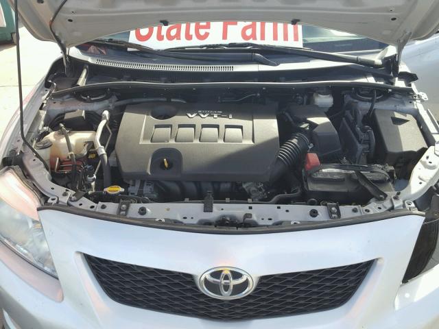 1NXBU4EE1AZ169328 - 2010 TOYOTA COROLLA BA SILVER photo 7