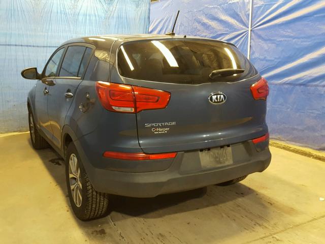 KNDPBCAC1F7780237 - 2015 KIA SPORTAGE L BLUE photo 3