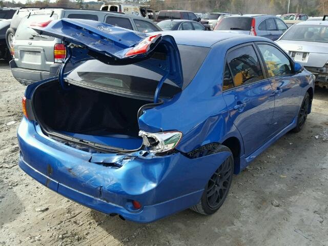 1NXBU40E19Z089854 - 2009 TOYOTA COROLLA BA BLUE photo 4