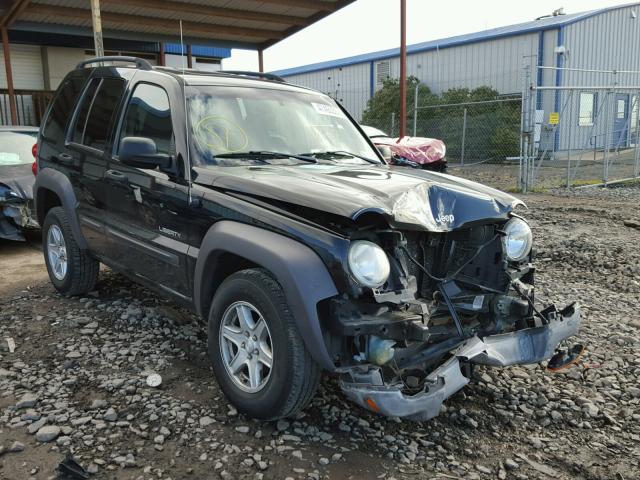 1J4GL48K84W195491 - 2004 JEEP LIBERTY SP BLACK photo 1