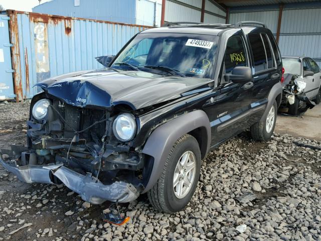 1J4GL48K84W195491 - 2004 JEEP LIBERTY SP BLACK photo 2