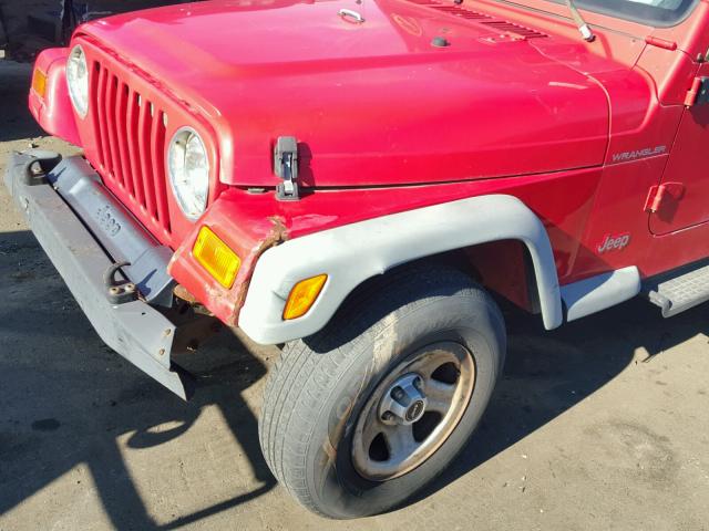 1J4FY29P4VP452492 - 1997 JEEP WRANGLER / RED photo 9