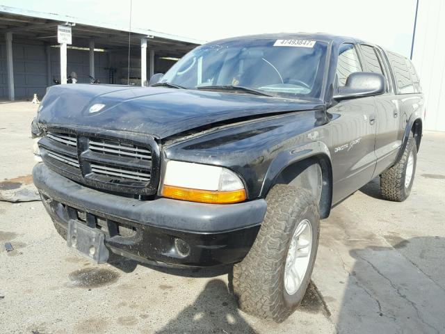 1B7GG2AN11S108634 - 2001 DODGE DAKOTA QUA BLACK photo 2