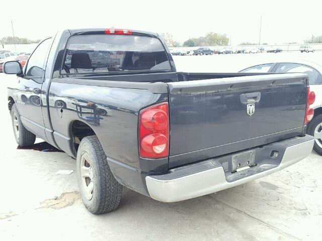 1D7HA16KX7J609895 - 2007 DODGE RAM 1500 S BLACK photo 3