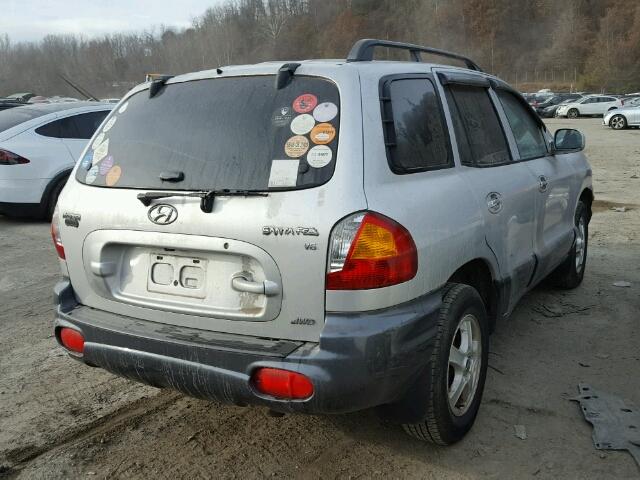 KM8SC73D92U217707 - 2002 HYUNDAI SANTA FE G SILVER photo 4