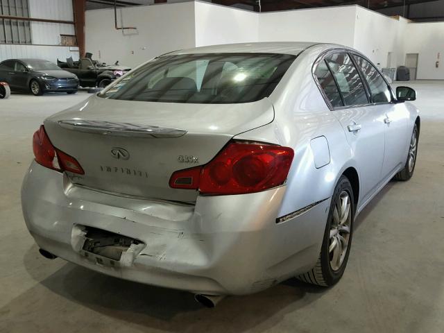 JNKBV61F67M814994 - 2007 INFINITI G35 SILVER photo 4