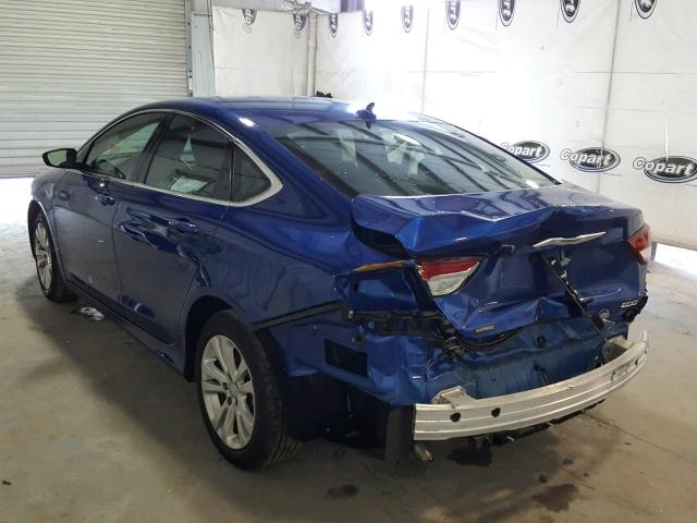 1C3CCCABXGN129693 - 2016 CHRYSLER 200 LIMITE BLUE photo 3