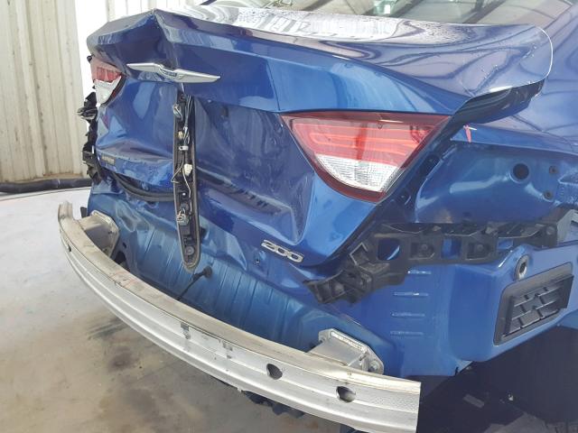 1C3CCCABXGN129693 - 2016 CHRYSLER 200 LIMITE BLUE photo 9