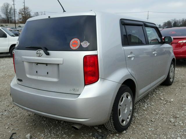 JTLKE50E781040587 - 2008 SCION XB SILVER photo 4